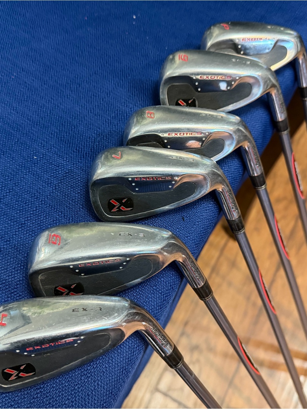 Tour edge exotics iron set graphite regular flex exotics golf clubs